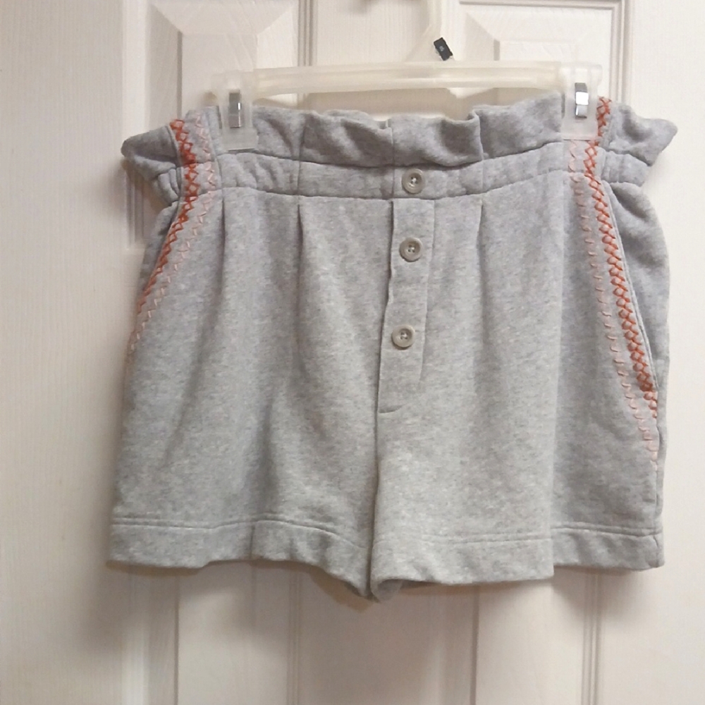 Something Navy High Waist Gray Shorts  "Hazel Paperbag Sweatshorts"  L, NWT